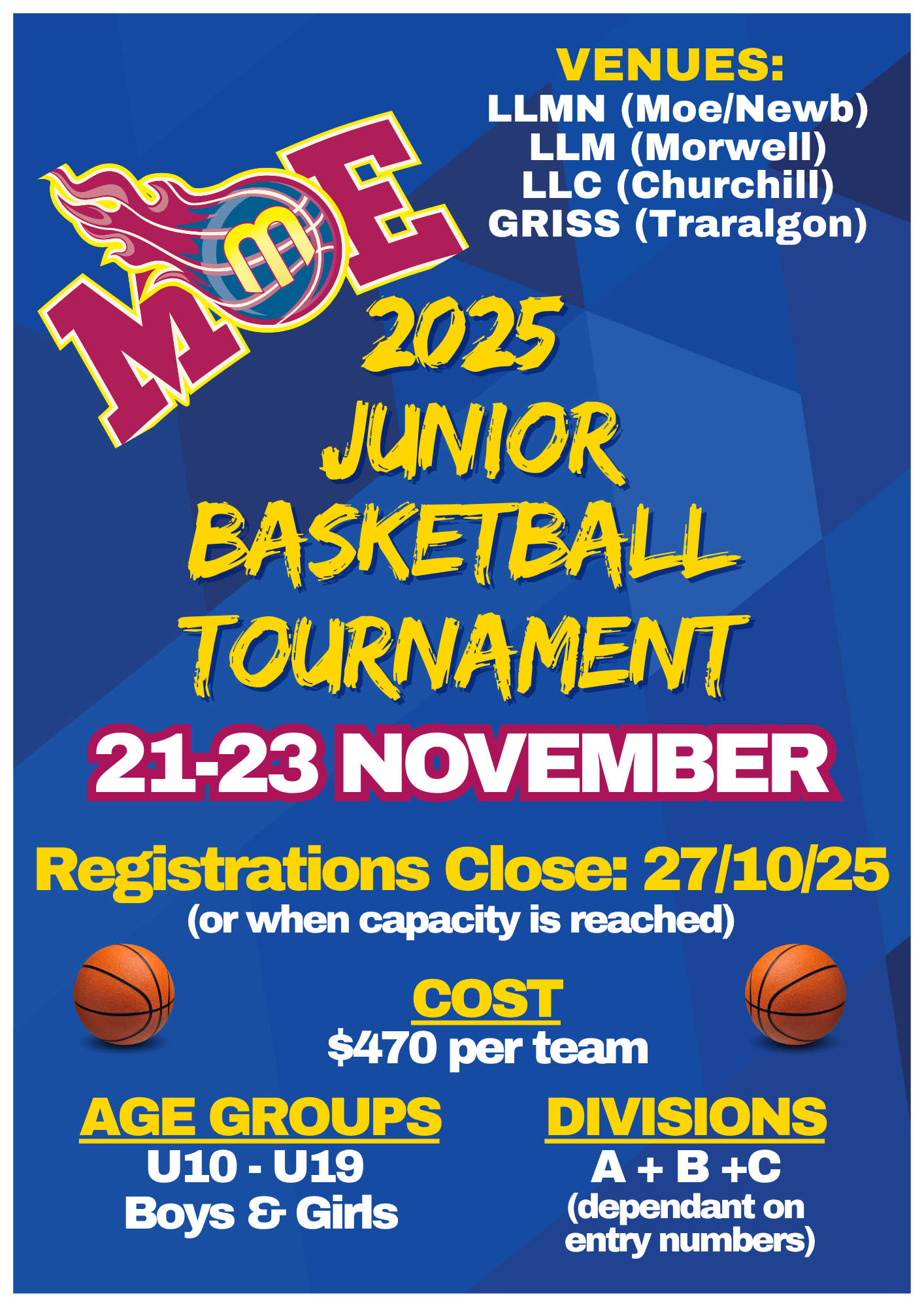 2025 Moe Tournament Flier
